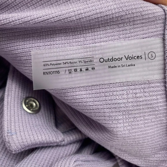 NWT Outdoor Voices CozyRib Cropped Cardigan in Earl Grey Size Small - Picture 10 of 15